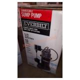 Everbilt Submersible sump pump 1/2  hp