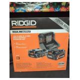 Ridgid 18V 2+4Ah Li-Ion Battery + Charger Combo