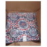 2-Piece Outdoor Chair Cushions, Floral/Navy