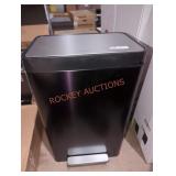 Kohler 16.5" Black Step Trashcan