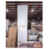 88" H x 17.5" W x 25" D white tall cabinet