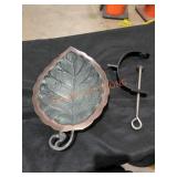 Achla Designs 17" Leaf Birdbath w/ Over Rail