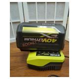 RYOBI 40V 6AH Lithium Battery and 40V Charger