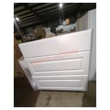 30" W x 25" D x 34.5" H White Base Cabinet