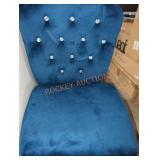 Vinsetto Blue Velvet Office Swivel Chair