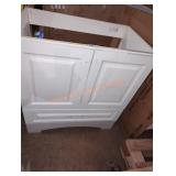 30" W x 18.5" D x 32" H white vanity base