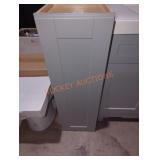 12" W x 13" D x 36" H gray kitchen wall cabinet