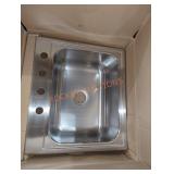 Glacier Bay 2-Hole Single Bowl Kitchen Sink