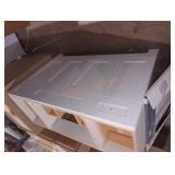 White bathroom vanity without top