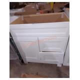 30" W x 18.5" D x 34" H white cabinet base