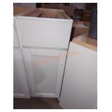 12" W x 24" D x 35" H white kitchen cabinet base