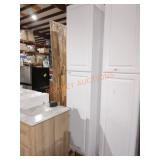 18" x 25" x 90" White Wall Cabinet