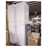 18" x 25" x 90" White Wall Cabinet