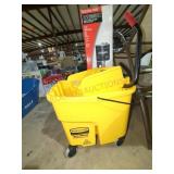 Rubbermaid Rolling Yellow Mop Bucket