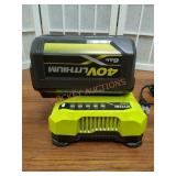 RYOBI 40V 6AH Battery and 40V Charger Combo