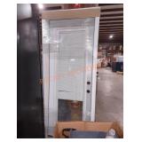 White door with pull down blind window 30" x 80"