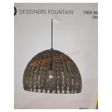 Designers Fountain Cane Wrapped Wire Shade