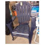 Plastic Lawn Chair, Navy