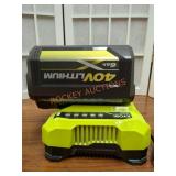 RYOBI 40V 6AH Lithium Battery and 40V Charger