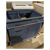 35"ï¿½22"ï¿½33.5" Vanity Base Only, Navy Blue