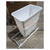 Rev-A-Shelf Pull Out Trash Can & Track, White