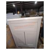 24" W x 18.5" D x 35" H Grey Vanity with Top