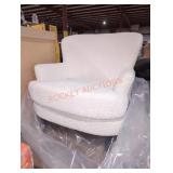 31" Width Cushioned Chair, Off-White