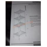 4 tier black plastic shelf 16 x 24