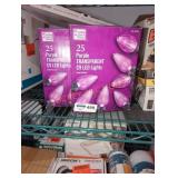 2 boxes of 25 purple transparent C9 led lights