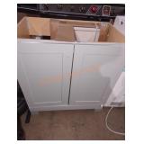 19" D x 30" W x 32" H white bathroom vanity