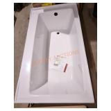 60" W x 32" D x 19" H White BathTub