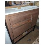36"W  x 19"D  x 35"H bathroom vanity and sink