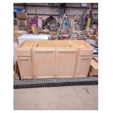 60" x 24" x 34" unfinished kitchen cabinet