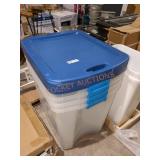 Sterlite 26Gal Plastic Storage Bins, 4 Total