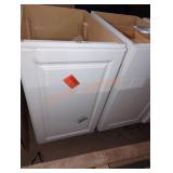 18" W x 25" D x 34" H white cabinet for garbage