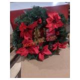 Home Accent 24" Artificial Poinsettia Wreath