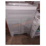 24" W x 19" D x 35" H off white bathroom vanity