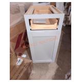 14.5" x 24" x 34" gray cabinet with drawer and