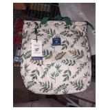 Impact collection tote bag bone white with ferns