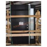 36" x 80" Black Modern Door with One Side Lite