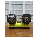 RYOBI (2) 40V 6AH Batteries and 40V Duel Charger