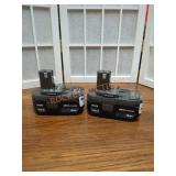 RYOBI 18V 4AH Lithium Batteries ONLY (Set of 2)