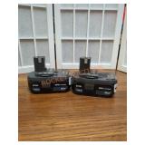 RYOBI 18V 4AH Lithium Batteries ONLY (Set of 2)