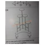 Tribesigns Round Pedestal Stands, Wood