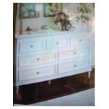 Classic style 7 drawer white chest of drawers