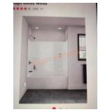 Delta 60"ï¿½57" Adhesive Bathtub Wall Set