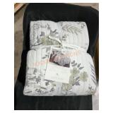 Pisa 3-Piece Floral Cotton Full/Queen Quilt Set