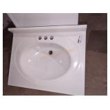 Glacier Bay Round Single Sink Vanity Top