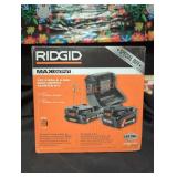 Ridgid 18V 2+4Ah Li-Ion Battery + Charger Combo