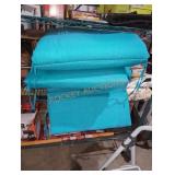 2 blue 3 fold chair cushions